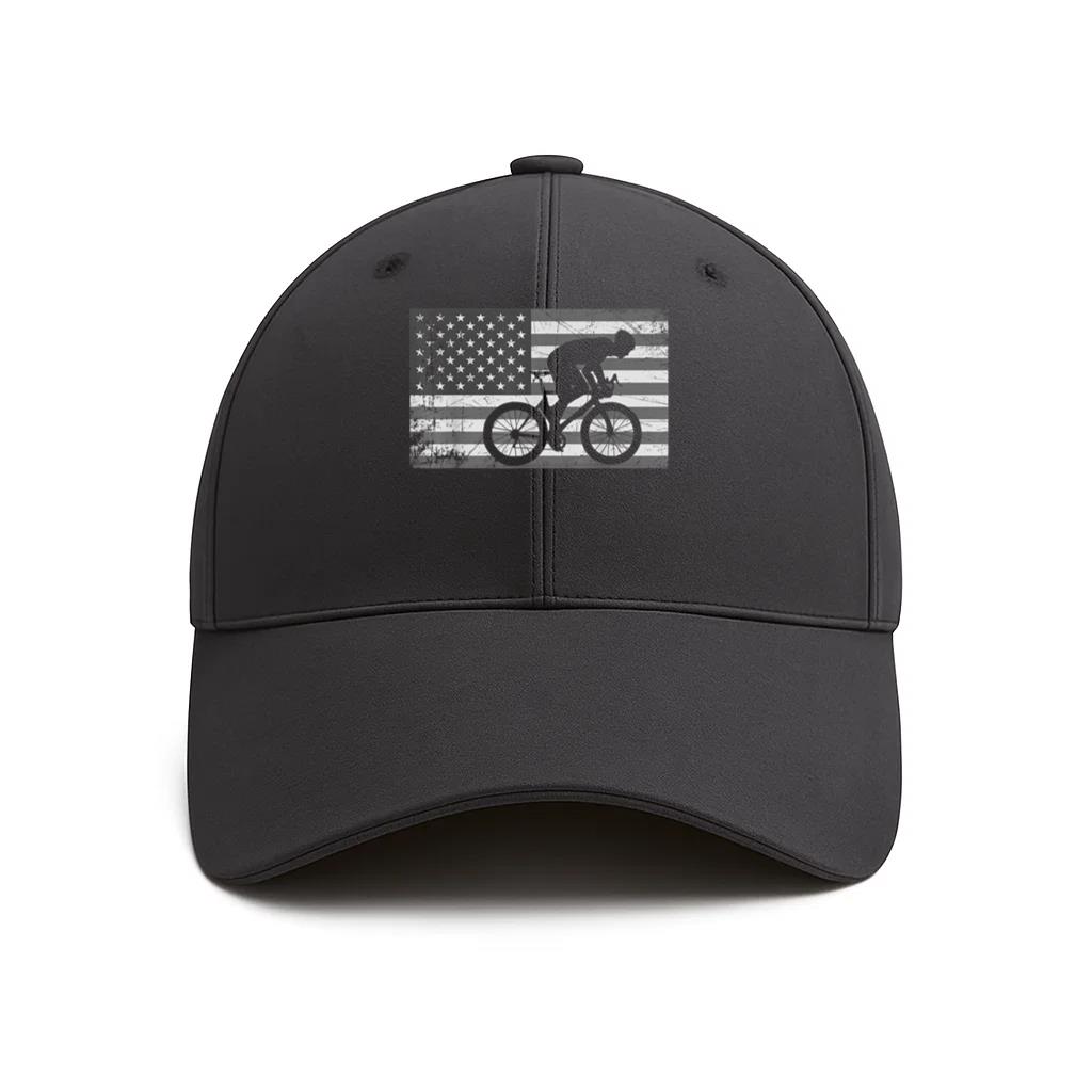 American Flag Cycling Bike Cyclists Baseball Cap