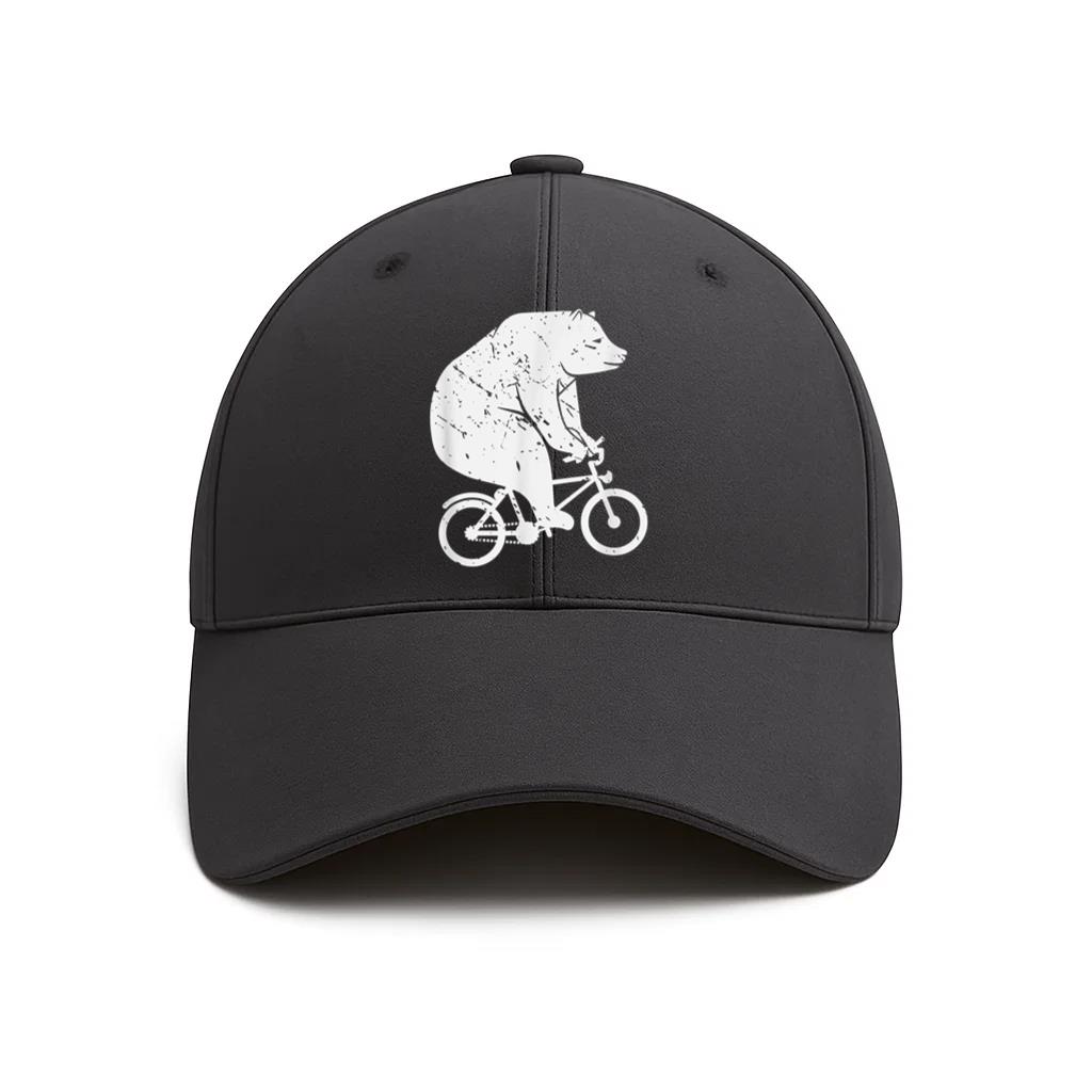 Bear Cyclist Biker Baseball Cap