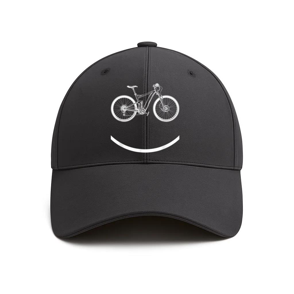 Bike Smiley Face MTB Cycling Baseball Cap