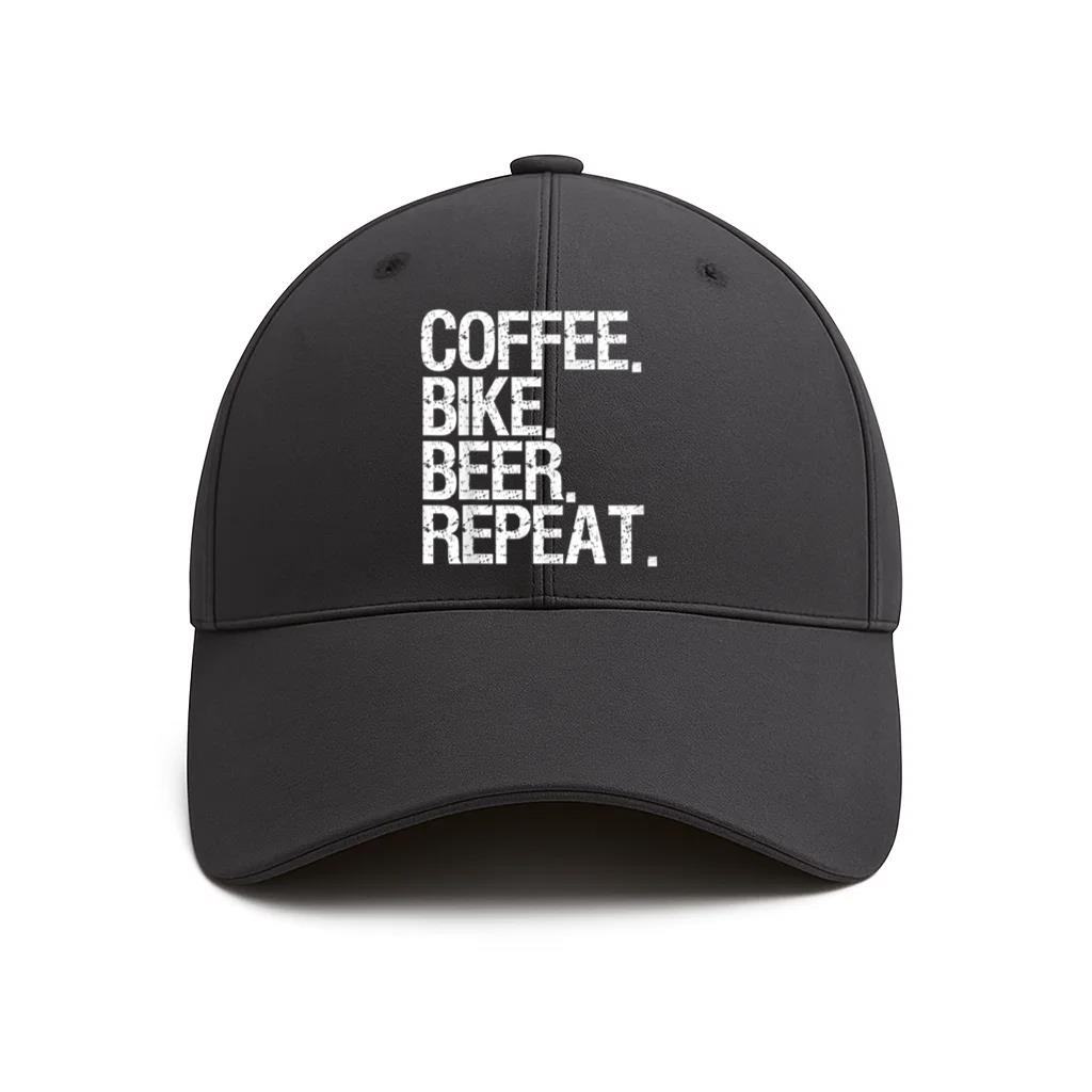 Coffee Bike Beer Repeat Drinking Beer Baseball Cap
