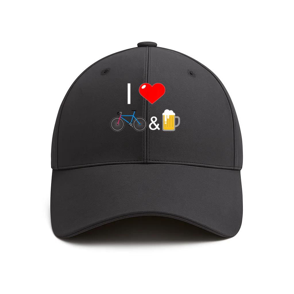 I Love Bikes And Beer Cycing Baseball Cap