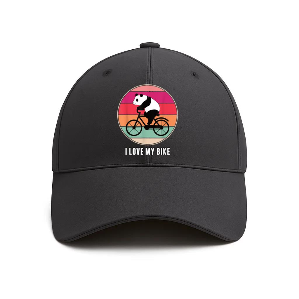 Panda Bear Cyclist Bike Baseball Cap