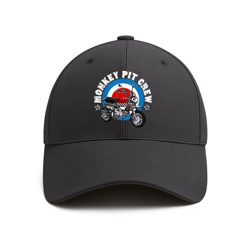 Retro Monkey Bike Pit Crew Baseball Cap