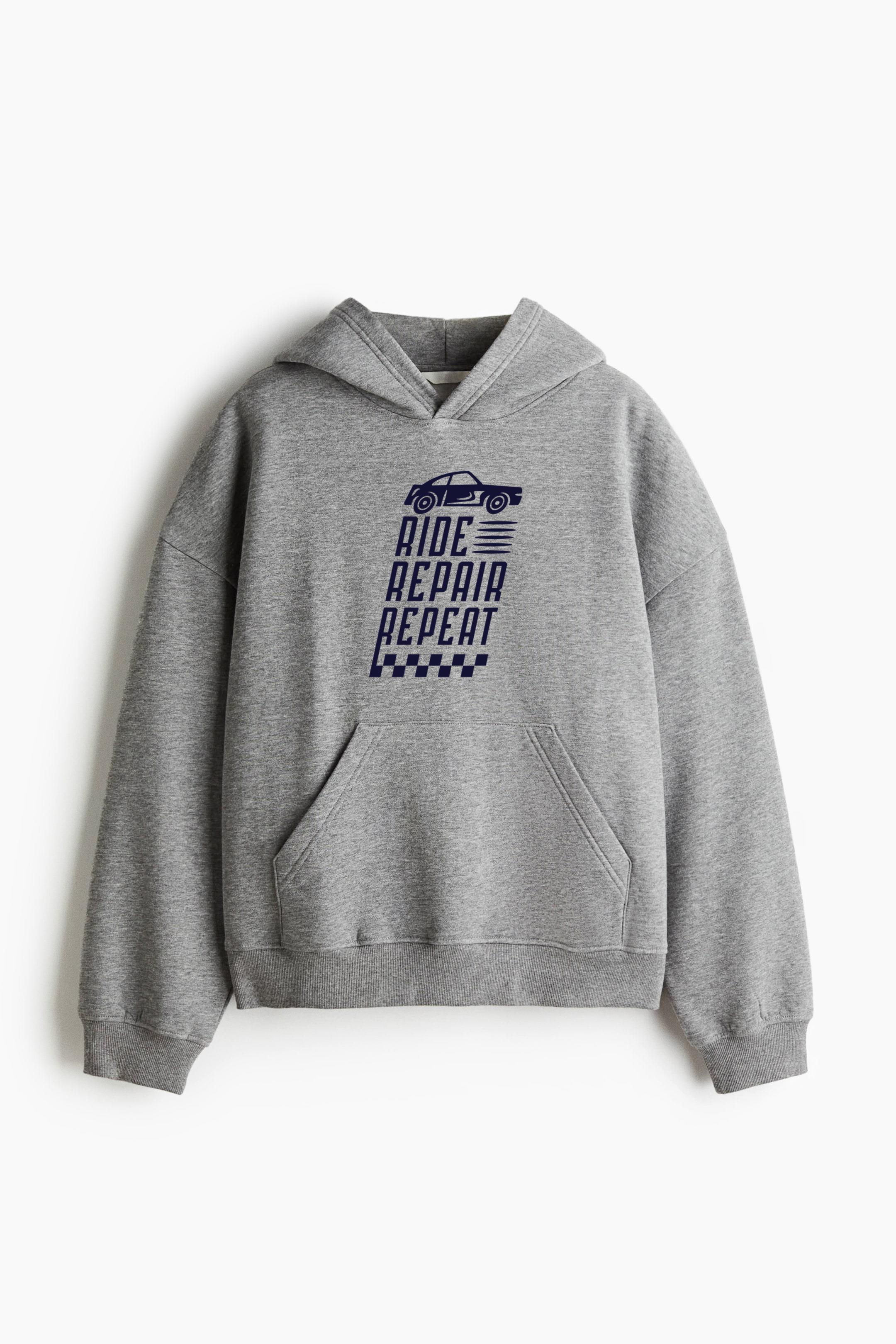Ride Repair Repeat Logo Loose-Fit Printed Hoodie
