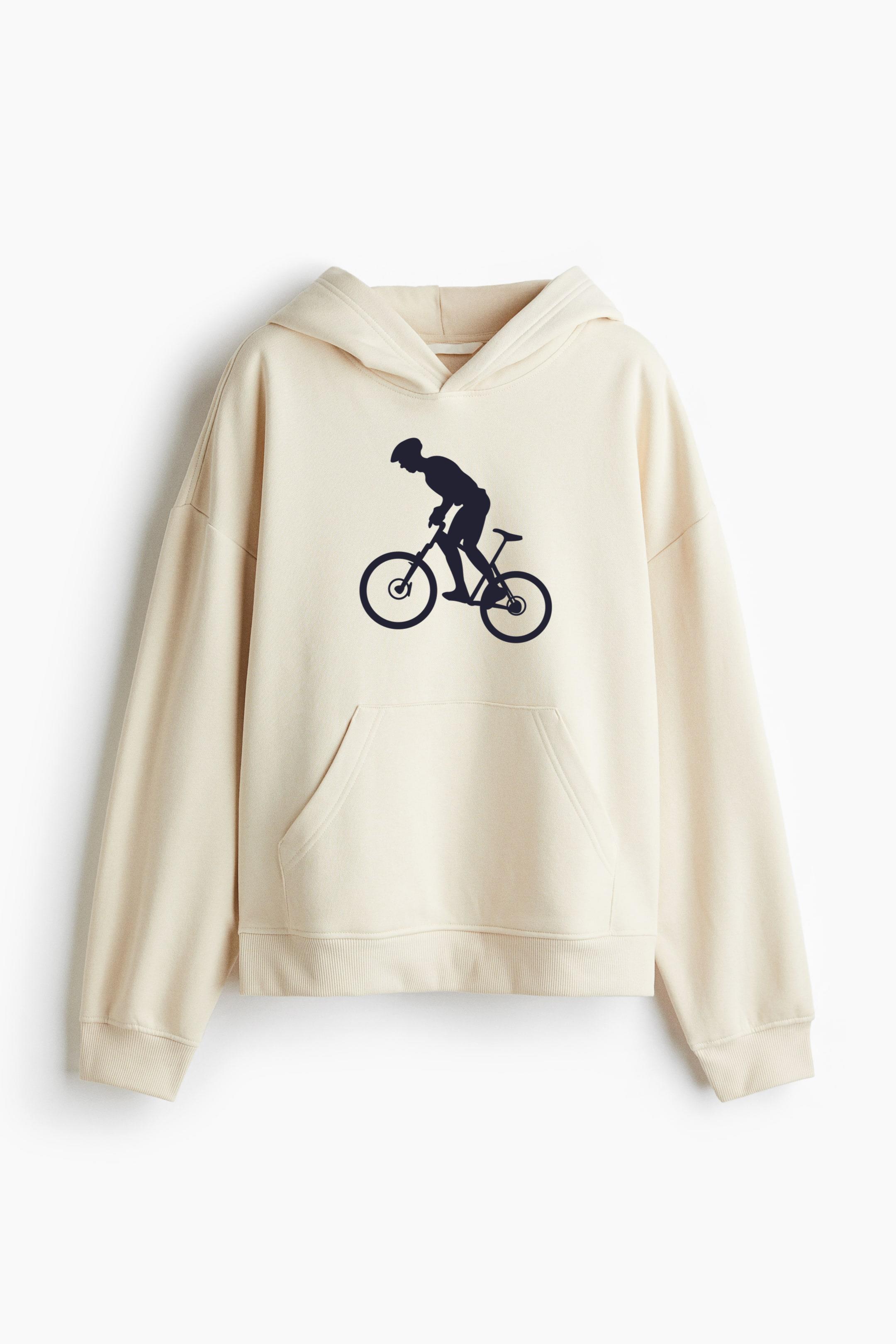 Riding Mountain Bike Loose-Fit Printed Hoodie - Image 3