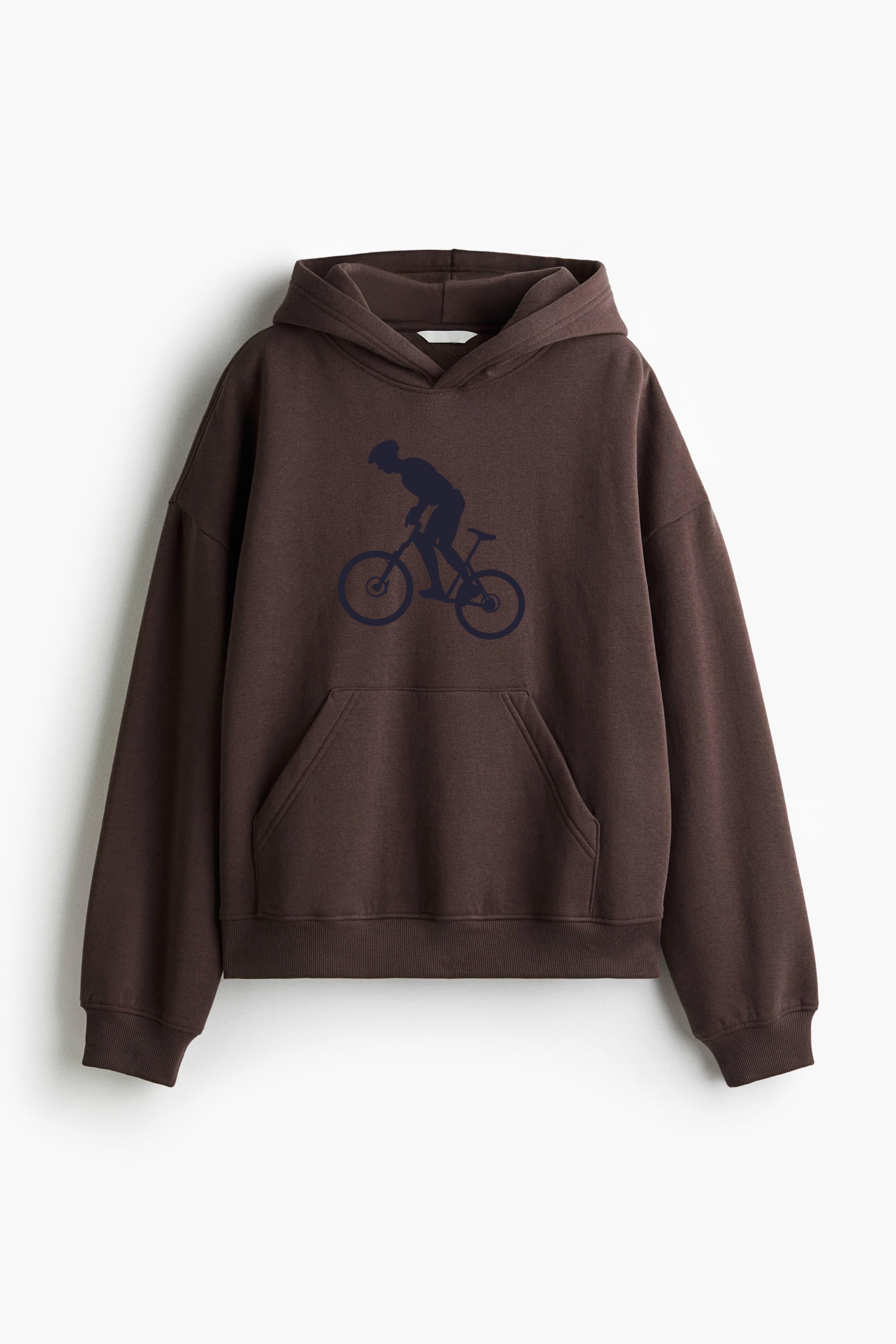 Riding Mountain Bike Loose-Fit Printed Hoodie - Image 4